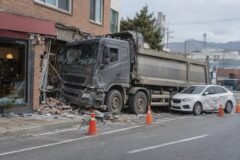 “25톤 트럭 식당 돌진” 광명 교차로 사고로 15명 부상