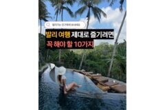 발리자유여행 인도네시아 반드시 해봐야 할 것 10가지
