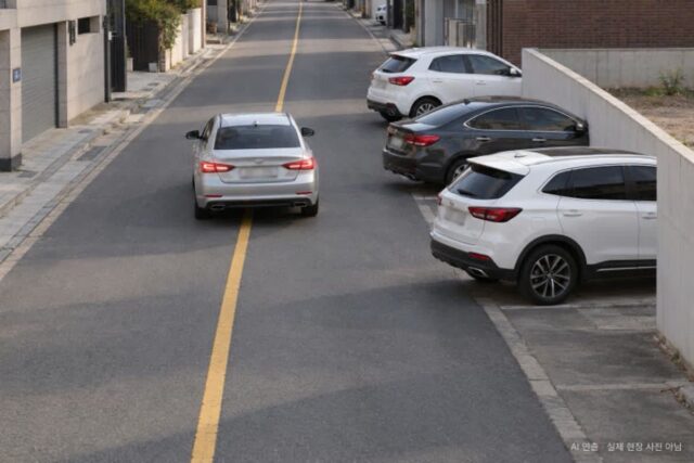 “왕복4차로도로 전부 길막” 가려면 중앙선 넘어가야 하는 황당한 한국 도로
