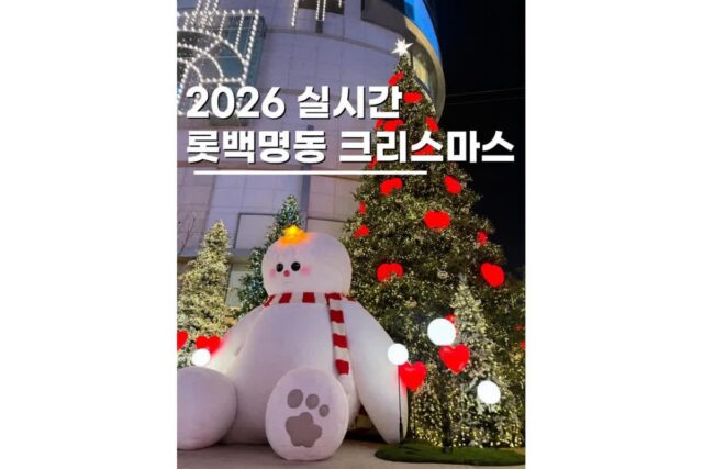 서울 크리스마스 명소 롯데백화점 명동 놀거리 포토존 정리